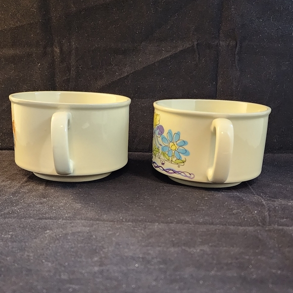 Set of 2 Vtg Japan Stoneware Soup Cups Mugs - Picture 3 of 10